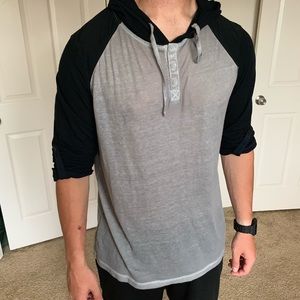 Grey & black lightweight hoodie